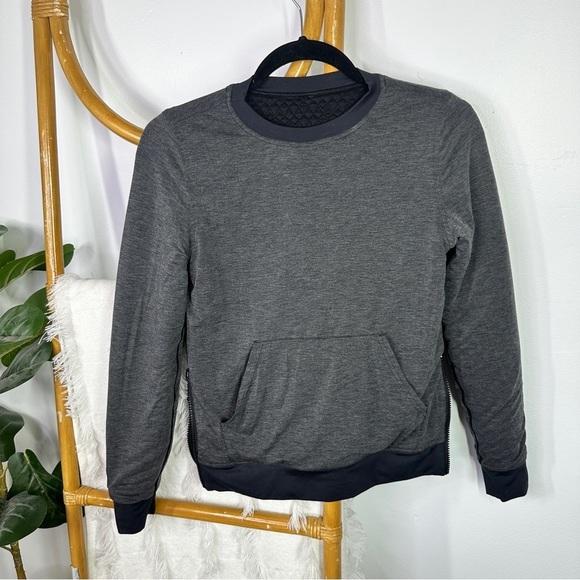 Ivivva Black Reversible Crewneck Hoodie Sweatshirt sz M